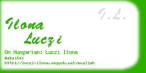 ilona luczi business card